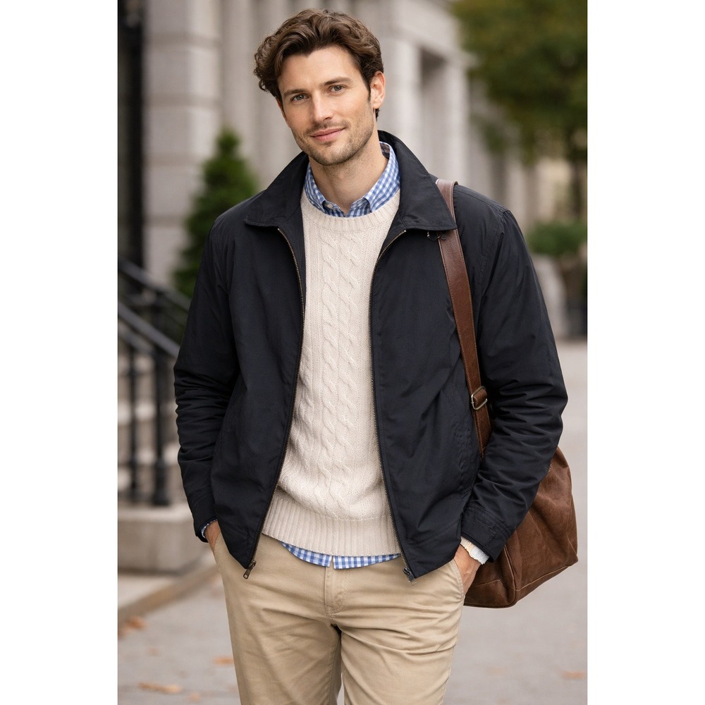 GAP Jacket Mens‎ L Black Y2K Vintage Minimalist Preppy Workwear Elevated Basic